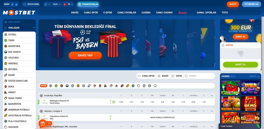 Mostbet hesap girişi